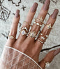 Moon Star Matching Rings for Women Anillos Mujer Gold Ring Set Bagues Girls Anillo Bohemian Jewellery Slytherin Accessories