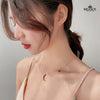 Moon Star Necklace Beautiful Woman Jewelry  Stainless Steel Rose Gold Charming Noble Sexy Girls Neck Pendant