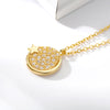 Moon Star Necklace Women Stainless Steel Cubic Zirconia Star Pendant Necklaces For Women Goth Crystal Aesthetic Jewelry collier