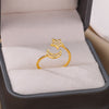 Moon Star Rings for Women Open Adjustable Stainless Steel Zircon Aesthetic Ring 2023 Trend Couple Wedding Jewelry anillos mujer