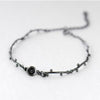 Moonlight Forest Chalcedony Bracelets For Women Original Design S925 Sterling Silver Jewelry Black Gold Plated Girl Bracelet