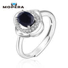 100% Natural Gemstone Classic 5*7mm 1ct Sapphire Wedding Ring For Women 925 Sterling Silver Jewelry Romantic Fine Jewelry