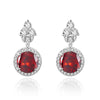 925 Sterling Silver Stud Earrings 6 colors Natural Black Sapphire Topaz Garnet Citrine Amethyst Peridot Silver Earrings