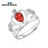 925 Sterling Silver Wedding Rings For Women Five Styles Natural Gemstones Crown Silver Rings Fine Jewelry Love Gifts