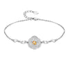Bracelet 925 Sterling Silver 6 Colors Natural Balck Sapphire Topaz Garnet Peridot Citrine Amethyst Bracelets For Women