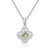 Silver 925 Jewelry Necklace With Chain 6 Kinds Natural Black Sapphire Topaz Garnet Citrine Amethyst Peridot For Women