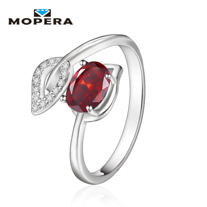 Sterling Silver 925 Jewelry Rings Five Color Natual black Sapphire Topaz Gemstone Amethyst Citrine Garnet Rings For Women