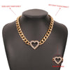 More Styles Metal Gold Thick Chain Necklace Lion Head Choker Necklace for Girl Rhinestone Heart Pendant Necklace Hip Hop Jewelry