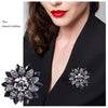 Morkopela The Black Dahlia Necklace Vintage Flower Pendant Pins For Women Banquet Crystal Necklaces Jewelry