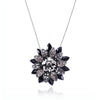 Morkopela The Black Dahlia Necklace Vintage Flower Pendant Pins For Women Banquet Crystal Necklaces Jewelry