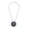 Morkopela The Black Dahlia Necklace Vintage Flower Pendant Pins For Women Banquet Crystal Necklaces Jewelry