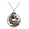 Mortal Kombat collar juego de lucha dragón Jane colgante imperial collar de joyería Vintage Collier para regalo para aficionados del juego