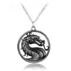 Mortal Kombat collar juego de lucha dragón Jane colgante imperial collar de joyería Vintage Collier para regalo para aficionados del juego