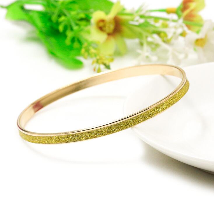 Circle Dull Polish Bracelets Charms Rose Gold Silver Women Accessories Office Lady Style Bracelet Jewelry For Women