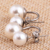 Double Imitation Pearl Earrings Gold Color Silver Stud Earrings Olivet Gifts for Women Jewelry Pendientes