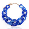 Most Popular Women Jewelry Accessories 13 Colors Acerlic Chain Buckle Hyperbole Woman Choker Necklace on The Neck Pendants Women