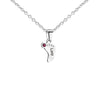 Mother's Day Gift Personalized Baby Feet Birthstone Pendant Necklace Free Engraving Custom Names Foot For Women Daughter Gifts