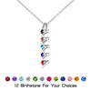 Mother's Day Gift Personalized Custom Family Names Necklace with Birthstone Spiral Volution Pendant Friends Names Women Jewelry