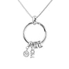 Mother's Day Gift Women Jewelry MOM Necklace Personalized Custom Names Beads With Birthstone Circle leaf Heart Pendants