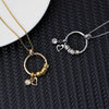 Mother's Day Gift Women Jewelry MOM Necklace Personalized Custom Names Beads With Birthstone Circle leaf Heart Pendants