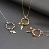 Mother's Day Gift Women Jewelry MOM Necklace Personalized Custom Names Beads With Birthstone Circle leaf Heart Pendants