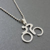 Mountain Bike Necklace Stainless Steel Personality Pendant Necklaces Men Women Titanium Beads Chain Jewelry