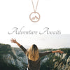 Mountain necklace, wanderlust necklace, mountain call, mountain jewelry, mountain pendant, mountain charm