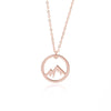 Mountain necklace, wanderlust necklace, mountain call, mountain jewelry, mountain pendant, mountain charms