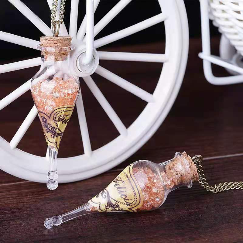 Movie Magic Peripheral Lucky Agent Glass Bottle Pendant Necklace Potion Bottle Drifting Girl Gift