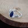 Movie surroundings Elena Crystal Cat's Eye Stone Inlaid Ring Women's Ring Metal Ring Accessories Party Jewelry Size 6-12