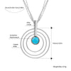 Multi Circle Big Pendant Necklace For Woman Vintage Blue Stone Gold Sliver Long Sweater Chain Female Necklace Jewelry