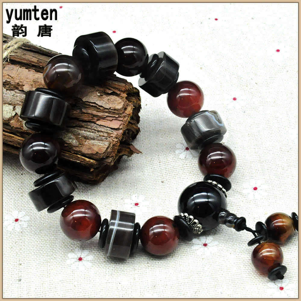 Multi Color Agate Bracelet Carnelian Pulseras Regalos Comunion Accesorios Moda Pulseras Charms Barrel Beads Bracelets Bangles