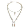 Multi Layer Lock Pendant Choker Necklace Women Punk Women Accessories Couple Jewelry Gift AM2207