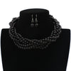 Multi Layers Simulated-pearl Bead Necklace And Earrings Set Cheap Costume Jewelry Accessories Aliexpress UK Jewellery 5 Colors