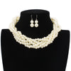 Multi Layers Simulated-pearl Bead Necklace And Earrings Set Cheap Costume Jewelry Accessories Aliexpress UK Jewellery 5 Colors