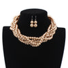 Multi Layers Simulated-pearl Bead Necklace And Earrings Set Cheap Costume Jewelry Accessories Aliexpress UK Jewellery 5 Colors