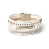 Multi Strands Gold Tone Stud Bracelet Gold Arrow Charm Link Stronger Magnetic Clasp Bracelet