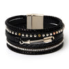 Multi Strands Gold Tone Stud Bracelet Gold Arrow Charm Link Stronger Magnetic Clasp Bracelet