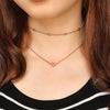 Multi-layer Beads Heart Nacklace Pendant For Women Silver/Gold Color Choker Necklace Crystal Women Jewelry