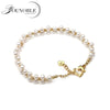 Multi layer Two rows small bracelet pearl women,boho real adjustable natural pearl couple bracelet
