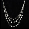 Multi layer diamond necklace  Claw chain  Short snake bone chain  female  Jewelry