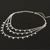 Multi layer diamond necklace  Claw chain  Short snake bone chain  female  Jewelry