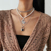 Multi-layer punk chunky chain necklace, women's necklace dragon pendant necklace party gift jewelry  2021