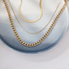 Multi-layered Thick Chain Stacking Snake Chain Clavicle Necklace For Women Vintage Gold Choker Sweater Necklace Party Jewelry Gi