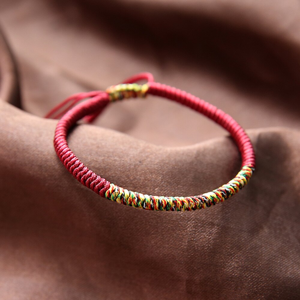 Multicolor Braided Rope Bracelet For Lovers Handmade King Kong Knot Lucky Red Charm Bracelet Hand Accessories