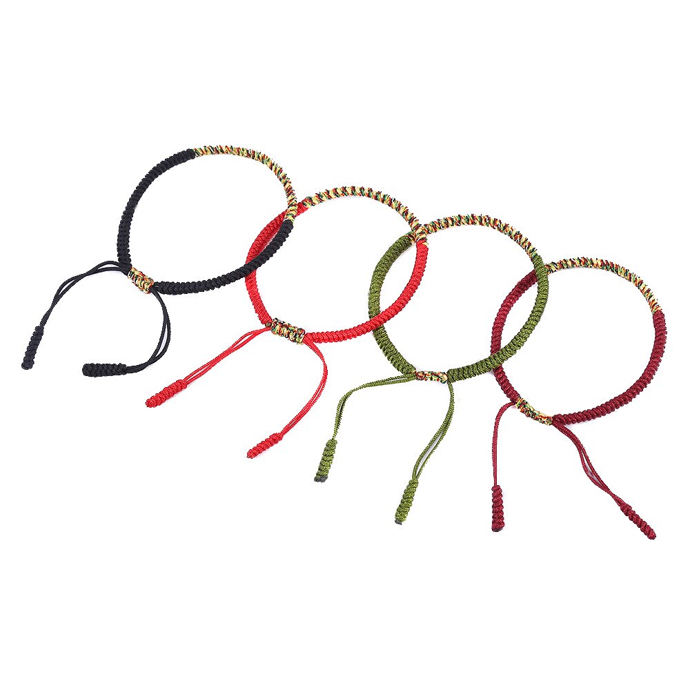 Multicolor Braided Rope Bracelet For Lovers Handmade King Kong Knot Lucky Red Charm Bracelet Hand Accessories