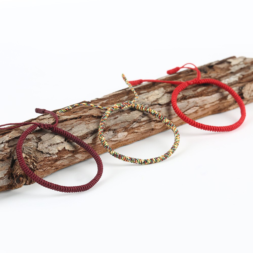Multicolor Braided Rope Bracelet For Lovers Handmade King Kong Knot Lucky Red Charm Bracelet Hand Accessories