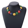 Multicolor Enamel Large Collar Big Choker Necklace For Women Inlay Rhinestone Necklaces Female Indian Ethnic Statement Necklace