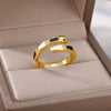 Multicolor Enamel Snake Rings for Women Open Adjustable Stainless Steel Couple Ring Colorful Wedding Aesthetic Jewelry anillos