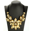 Multicolor Flower Choker Necklace for Women Ribbon Rope Necklace Collars Big Crystal Statement Necklace Jewelry Collier Femme